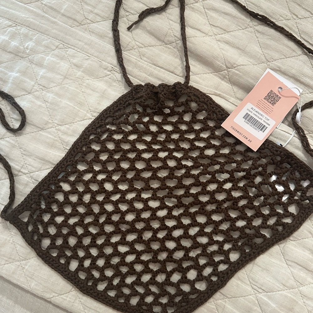 Tiger Mist Chocolate Crochet Top